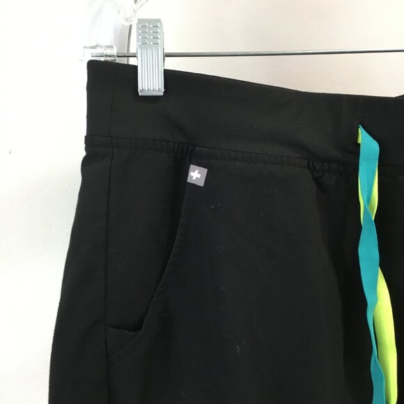 FIGS Petite Black Zamora Zip Pocket Drawstring Pull On Waist Scrubs Jogger Pant - Picture 6 of 15